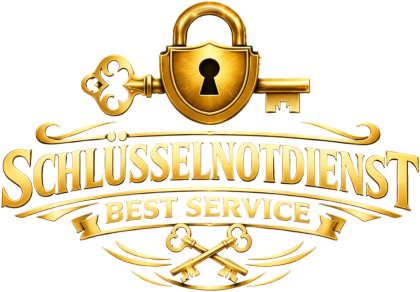 Schlüsselnotdienst Best Service – goldenes Unternehmenslogo